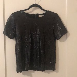 Black Sequin Top